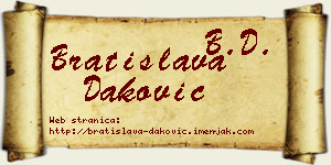 Bratislava Daković vizit kartica